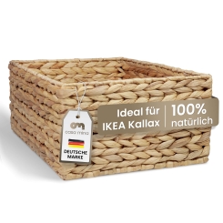 Casa Mina® Regalkorb aus Wasserhyazinthe 37x26x15cm 