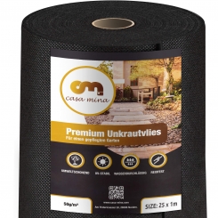 Casa Mina Unkrautvlies | Gartenvlies wasserdurchlässig gegen Unkraut | Vlies für den Garten, das Hochbeet & Co | Beet & Garten Abdeckvlies | Unkrautfolie wasserdurchlässig 