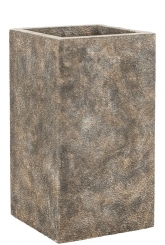Pflanzkübel Fiberglas Luxe Lite Stone Luna Square grey 50cm 