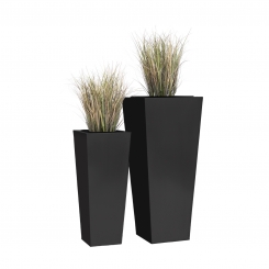 Blumenkübel Zink Rangoon 2er Set schwarz 