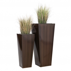 Blumenkübel Zink Rangoon 2er Set braun 