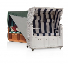 Schutzhülle für Strandkorb 148x112x158cm grau 146327 