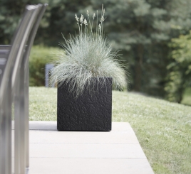 Blumenkübel BASE3 Dublin 37 cm schwarz 