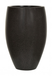 Fiberglas Blumenkübel Capi Lux Terazzo Schwarz 56x84cm