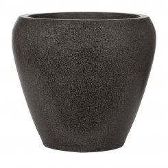 Fiberglas Blumenkübel Capi Lux Terazzo Schwarz D71xH64cm