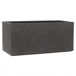 Blumenkübel grau Fiberglas Cosford Anthrazit 78x37x37cm