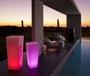 Smart & Green Beleuchteter Blumenkübel Rumba 