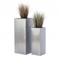 Blumenkübel Zink Hongkong silber 80cm Einzelstück 