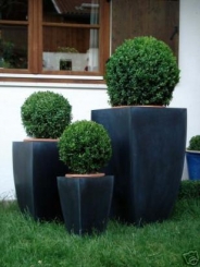 Blumenkübel Zink Peking 3er Set schwarz 