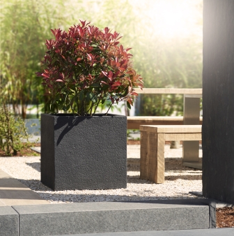 Pflanzkübel Esteras Lisburn Basalt Black 27cm 