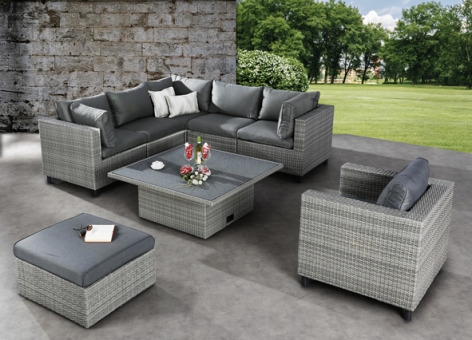 Best Lounge Set Bonaire 6-teilig warm grey