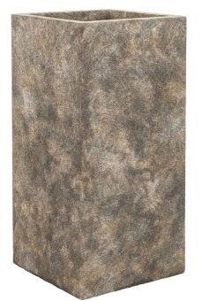 Pflanzkübel Fiberglas Luxe Lite Stone Luna Square grey 70cm 